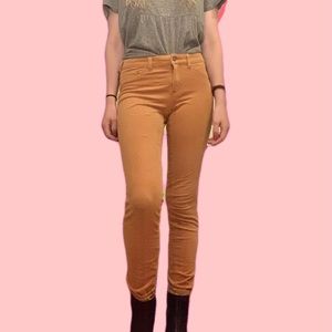 Anthropologie Mustard Yellow Corduroy Pants